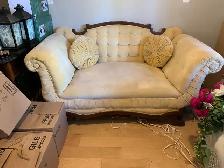 antique velvet couch