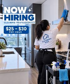 Cleaners Wanted - $25-30/hr - Mornings/ Afternoons - GTA