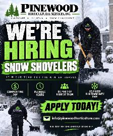 Snow Shoveler Positions Available