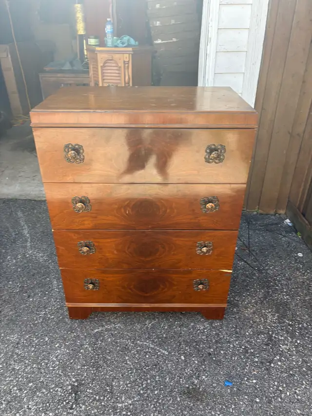 Free delivery used antique Vintage  Wood Dresser