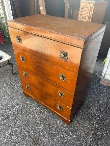 Free delivery used antique Vintage  Wood Dresser - Photo 4