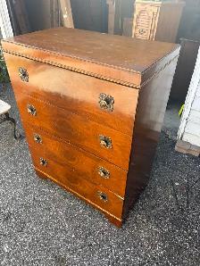 Free delivery used antique Vintage  Wood Dresser - Photo 5