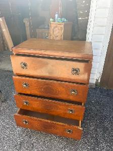 Free delivery used antique Vintage  Wood Dresser - Photo 7