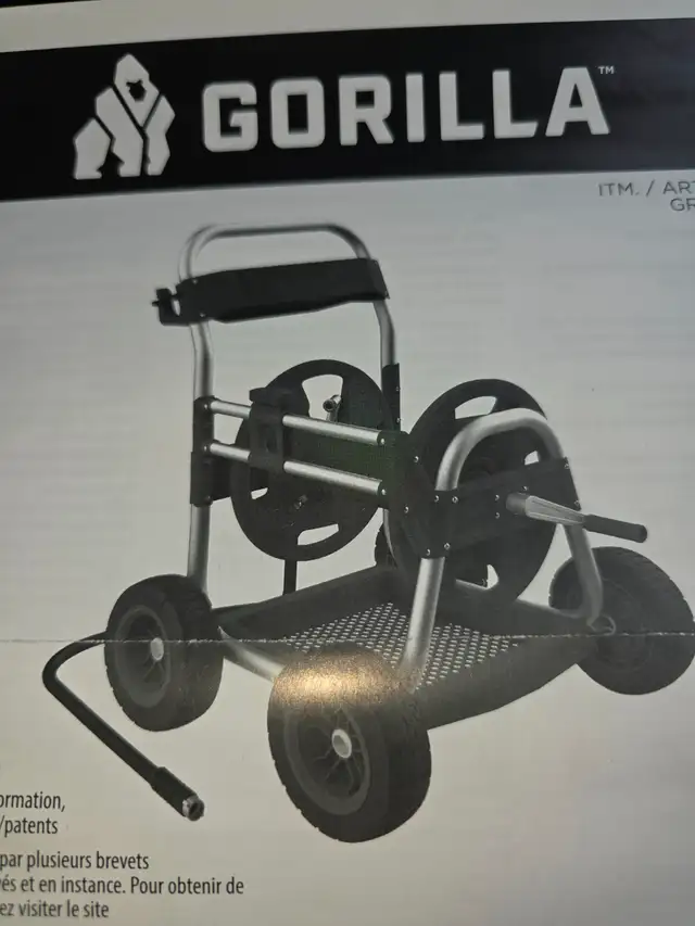 GORILLA GRC-250G Aluminum Heavy-Duty Hose Reel Cart Assembled