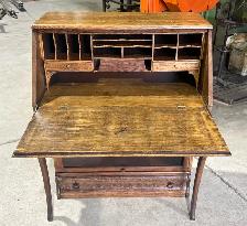 RARE Antique OAK Wood Drop Down Barrister Bookcase (c. 1920s) - Photo 4