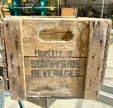 Vintage Wooden Beverage Crate Marked "Drink Sunnyside Beverages" - Photo 2