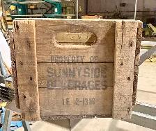 Vintage Wooden Beverage Crate Marked "Drink Sunnyside Beverages" - Photo 4
