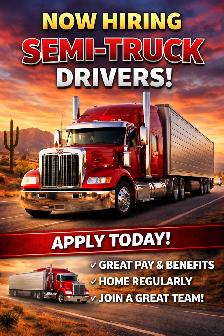 AZ TRUCK DRIVER WANTED – HIRING NOW (Mid-West & East USA)