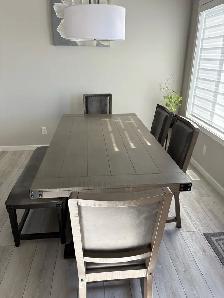 Dining Table Set with 4 Chairs and Bench – $1,100 - Photo 2