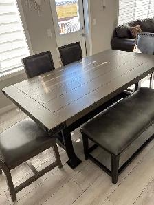 Dining Table Set with 4 Chairs and Bench – $1,100 - Photo 7