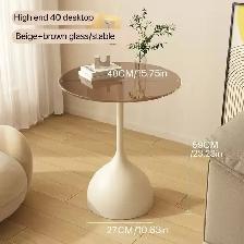 Brand New Round Acrylic Top Side Table Metal Base Special $59