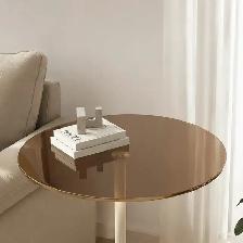 Brand New Round Acrylic Top Side Table Metal Base Special $59 - Photo 3