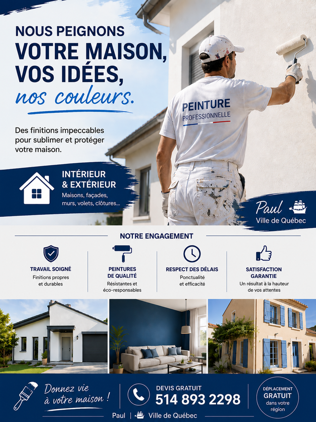 Peintre résidentiel et homme à tout faire !