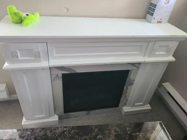 Canadian Tire electric CANVAS fireplace