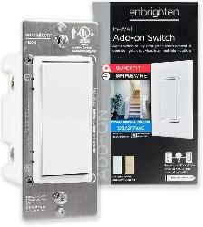 Enbrighten Add-On Switch QuickFit and SimpleWire, In-Wall Rocker