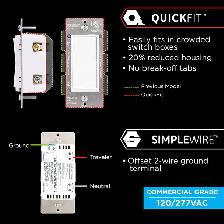 Enbrighten Add-On Switch QuickFit and SimpleWire, In-Wall Rocker - Photo 2