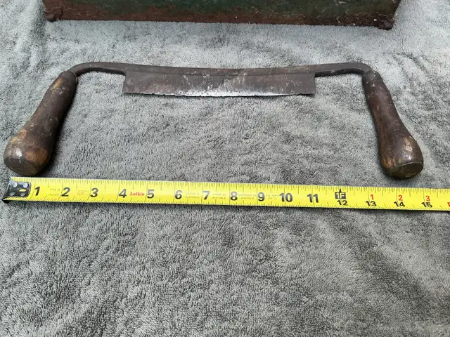 Antique Wood Handles Draw Knife !