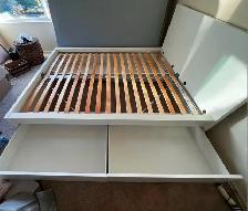 Ikea Malm Queen Bed, 4 Storage Drawers & Slats - Delivery Option - Photo 6