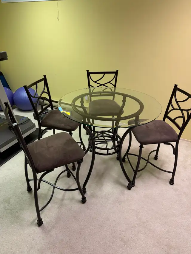 Bar Height Table and Four Chairs