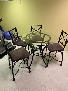 Bar Height Table and Four Chairs