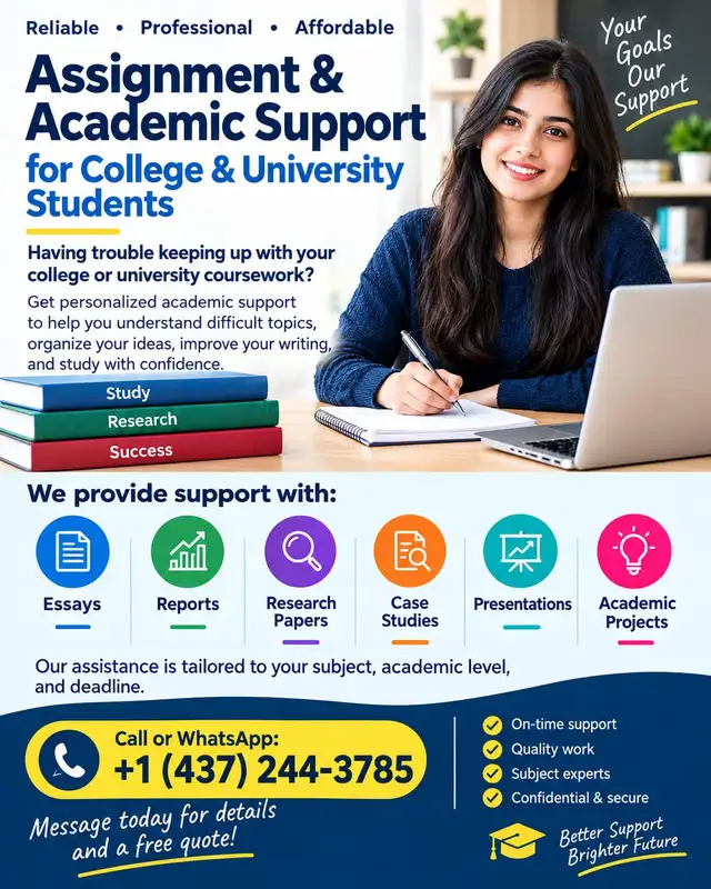 Assignment & Academic Support for College & University Students