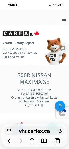 2008 Nissan Maxima SE leather sunroof 1 owner 63,220 k new Safet - Photo 8