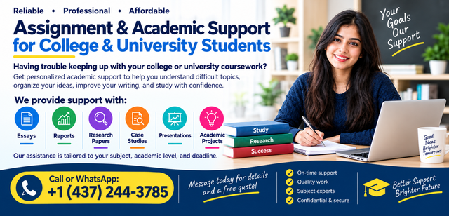 University Assignment Help & Study Support – Reliable Assistance