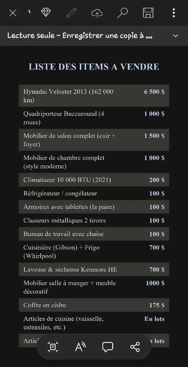 VENTE DE SUCCESSION