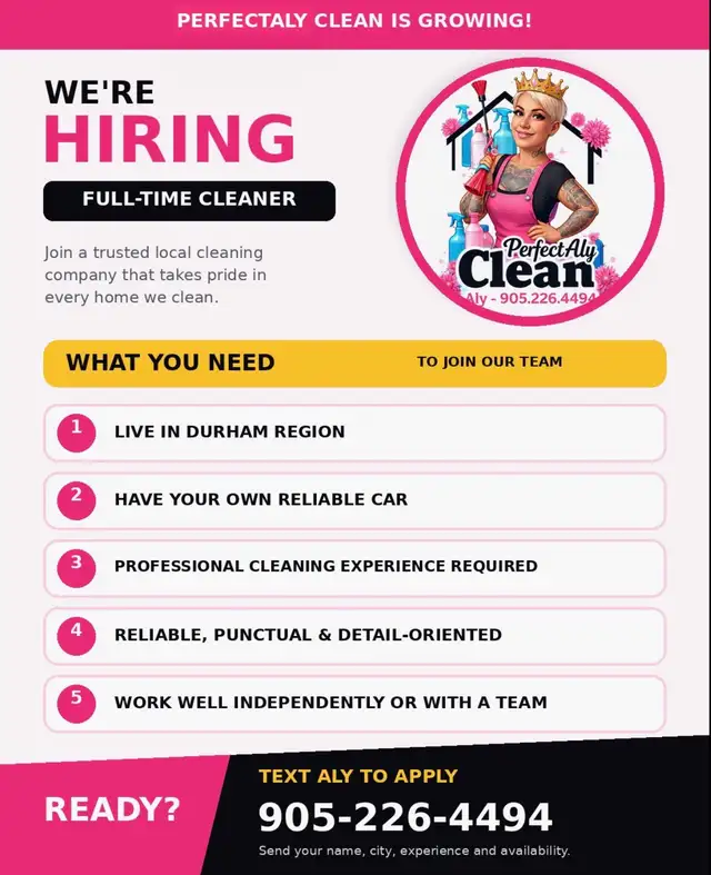 looking for a cleaning job