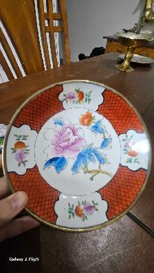 Assiette en porcelaine et laiton   ancienne boîte à bijoux - Photo 2