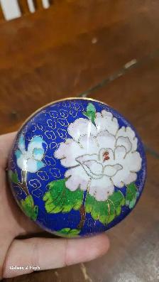 Assiette en porcelaine et laiton   ancienne boîte à bijoux - Photo 6