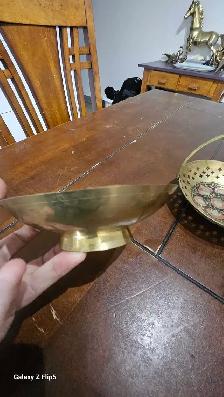 Lot de bol en brass/laiton vintage émaillées - Photo 3
