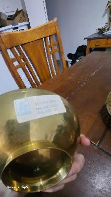 Lot de bol en brass/laiton vintage émaillées - Photo 4