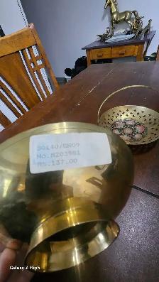 Lot de bol en brass/laiton vintage émaillées - Photo 7