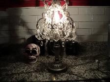 Halloween Lamp in Silver   Crystal CALLS ONLY PLEASE