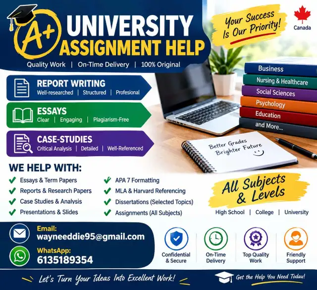 A  University Assignment Help/Report Writing/Case-Studies/Essay