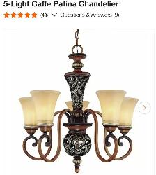 5-Light Caffe Patina Chandelier