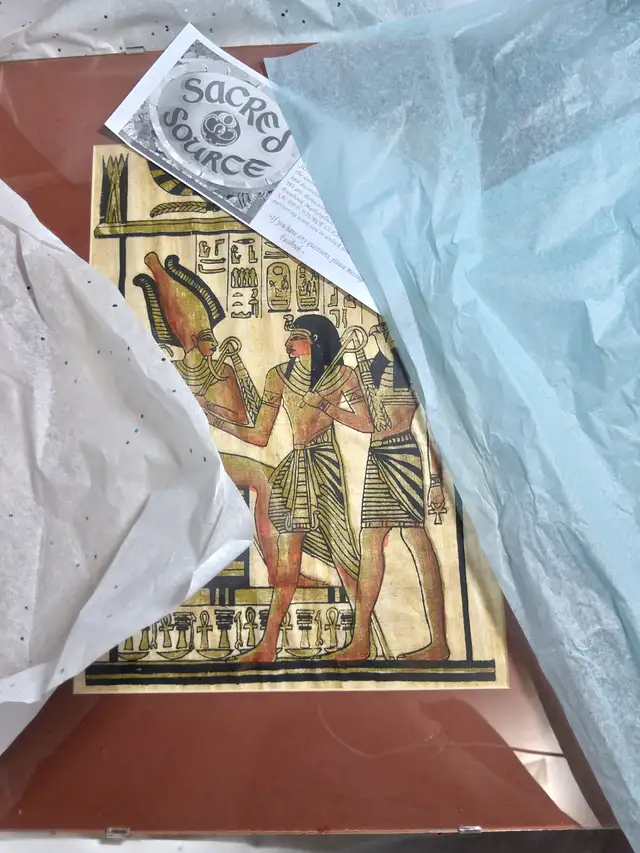 VIBRANT HAND-PAINTED EGYPTIAN PAPYRUS ART - Valley of the Kings