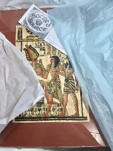 VIBRANT HAND-PAINTED EGYPTIAN PAPYRUS ART - Valley of the Kings