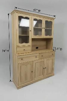 Brand New 47 x 15.5 x 74 in. Kitchen Hutch Special $199