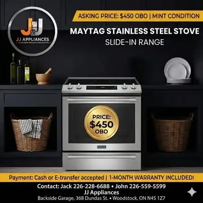 Maytag 30' Slide-In Electric Range - with Warranty