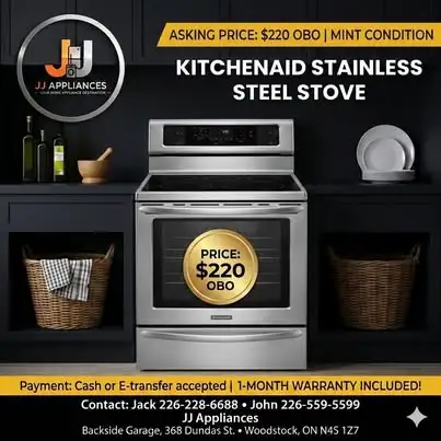 KitchenAid Stainless Range - Cooktop Works, Oven Doesn't - As-Is