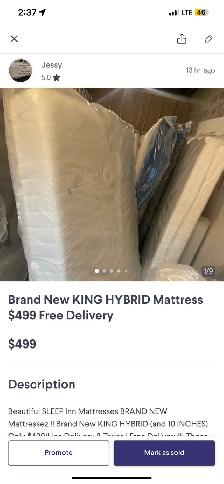 Brand New KING Platform Frame $399 FREE DELIVERY - Photo 9