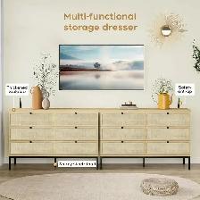 Brand New 6-Drawer Rattan Dresser Special Selling at $199