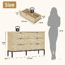Brand New 6-Drawer Rattan Dresser Special Selling at $199 - Photo 6