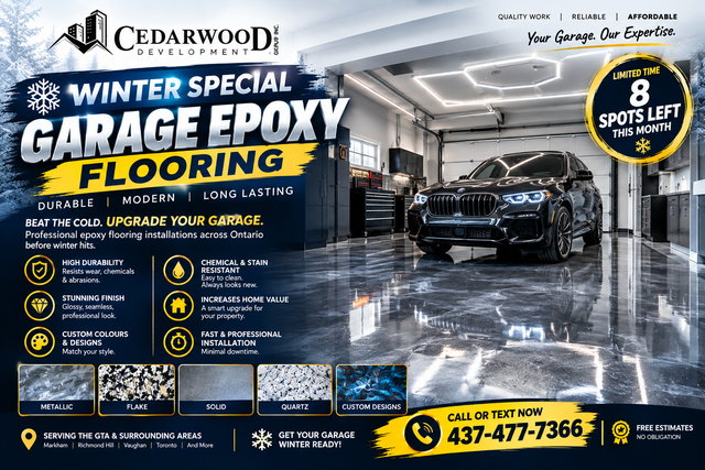 Garage concrete winter sealing & epoxy coating - last spots