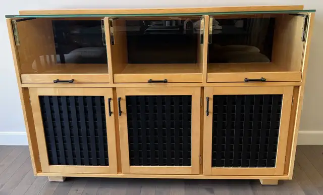 Multi-Purpose Wood Display Cabinet/Credenza/Sideboard