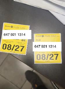 Yellow Safety Sticker trucks/trailer
