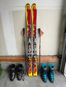 Rossignol Skis & Bindings, 1 Pair of Ski Boots, Poles