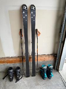 Rossignol Skis & Bindings, 1 Pair of Ski Boots, Poles - Photo 2
